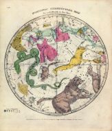 Circumpolar Map Northern, Atlas Designed to Illustrate the Geography of the Heavens 1835